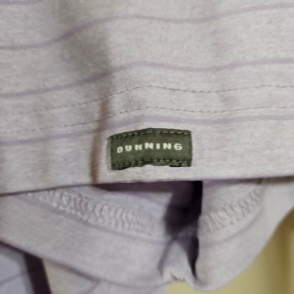 Mens Dunning Golf Polo Purple with strips XL lightweight - Picture 3 of 7